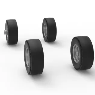 Wheel Set of Vintage AWD dragster Scale 1:25 - Model thumbnail 8