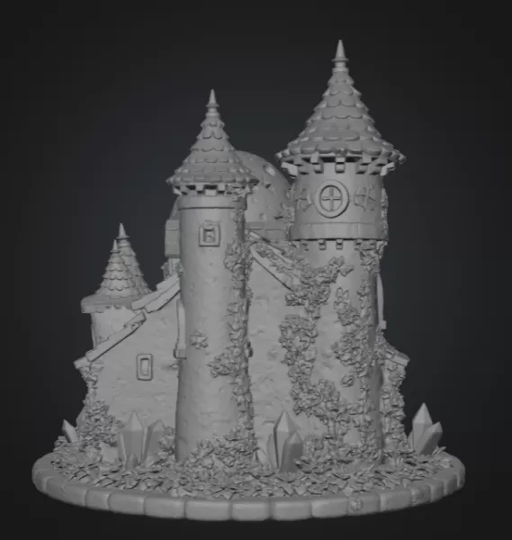 Enchanted Moon Observatory STL File for 3D Print - Model preview 10