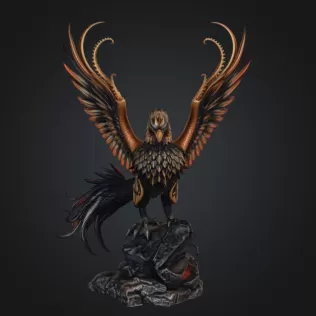 Phoenix sculpture - Model thumbnail 2