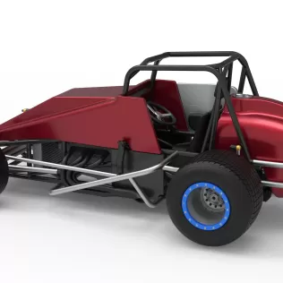 Vintage Dirt Silver Crown Car Scale 1:25 - Model thumbnail 12