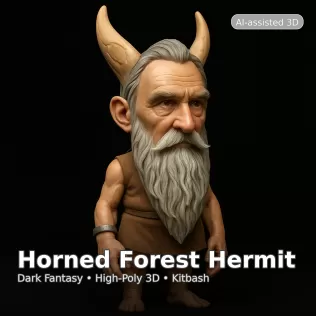 Elderfolk Fantasy Collection (4 Variants) — High-Poly Kitbash - Model thumbnail 6