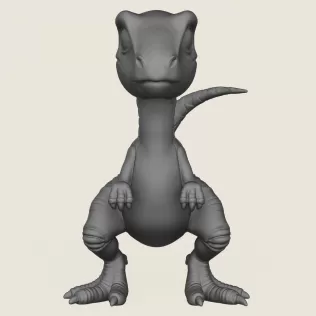 Raptor Toy Print Ready 3D Model - Model thumbnail 2
