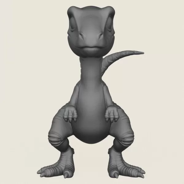 Raptor Toy Print Ready 3D Model - Model preview 2