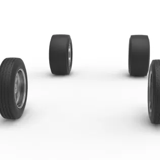 Wheel Set of Gasser Version 3 Scale 1:25 - Model thumbnail 3