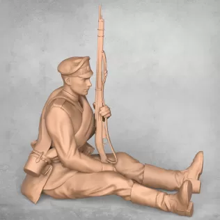 Resting Military Soldier