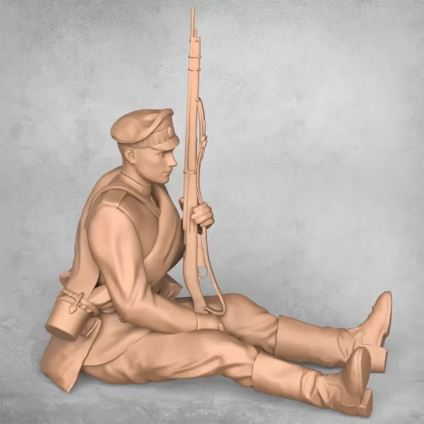 Resting Military Soldier - Model preview 6