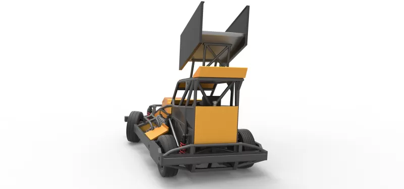 New Zealand Superstock car while turning Version 4 Scale 1:25 - Model preview 14