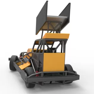 New Zealand Superstock car while turning Version 4 Scale 1:25 - Model thumbnail 14