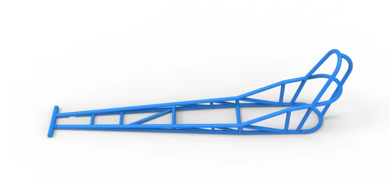 Frame of old school Front engine dragster Version 8 Scale 1:25 - Model preview 7