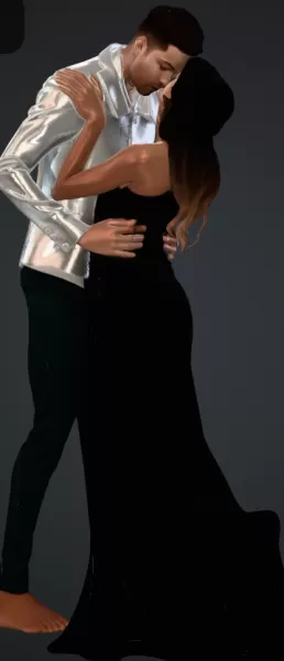 Paar umarmt sich und küsst sich - Model preview 3