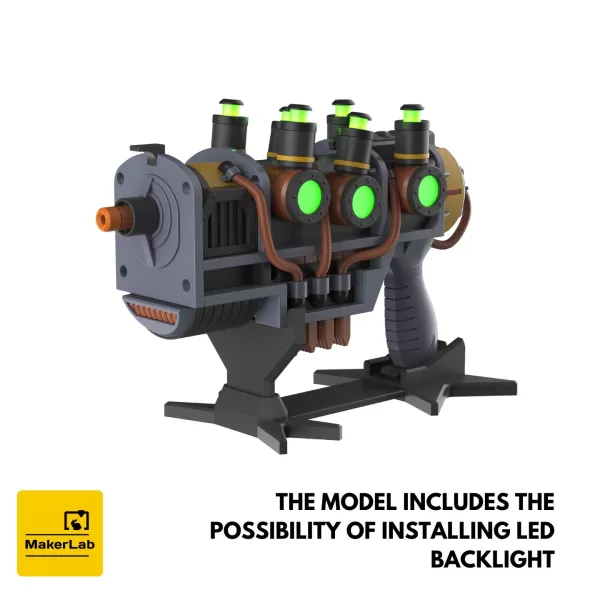 Plasma Blaster - Fallout 4 - Printable 3d model - STL files - Model preview 2