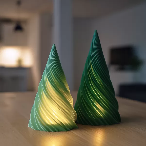 Twisted Christmas Tree | Candle Holder & Decor Set | 2 pcs - Model preview 7