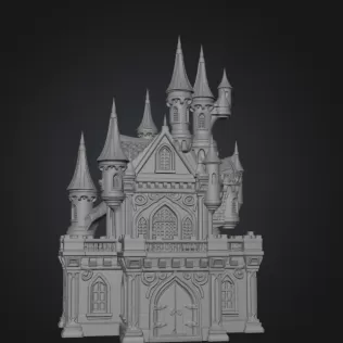 Enchanted Fantasy Castle Miniature STL File for 3D Print - Model thumbnail 7
