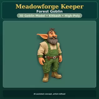 Forest Goblin Bundle – Stylized Kitbash High-Poly Character Pack - Model thumbnail 10