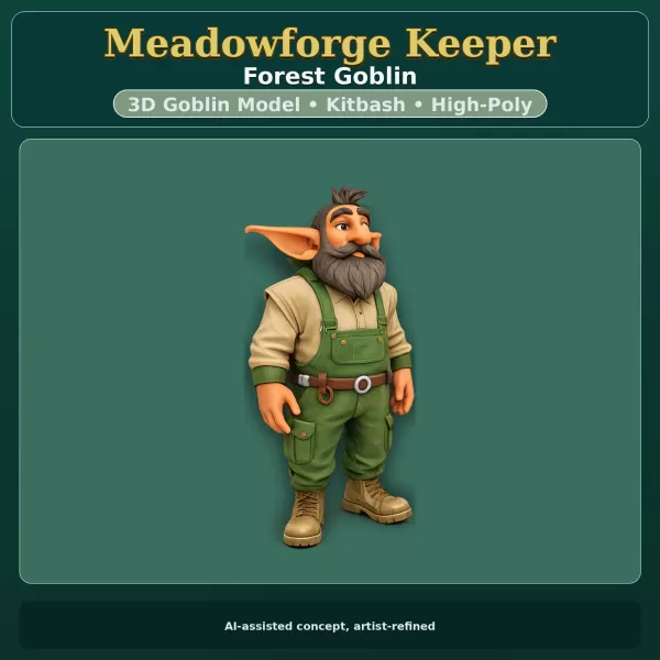 Forest Goblin Bundle – Stylized Kitbash High-Poly Character Pack - Model preview 10