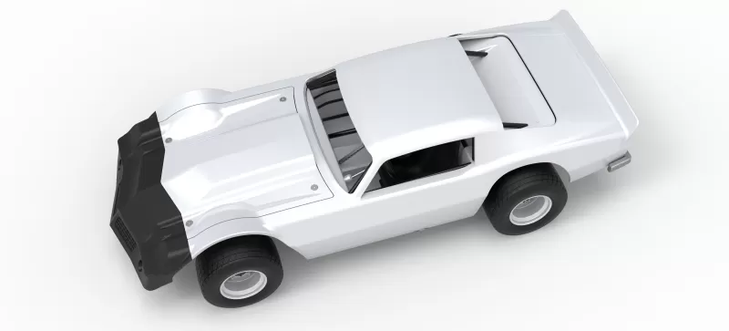 Vintage Dirt late model Race car Version 3 Scale 1:25 - Model preview 4