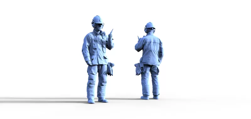 Firefighter figure for ship model - Model preview 1