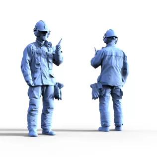 Firefighter figure for ship model