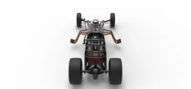 Vintage Front engine dragster Base Version 5 Scale 1:25 - Model preview 15