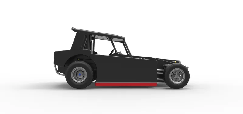 Vintage Dirt Modified stock car Version 6 Scale 1:25 - Model preview 22