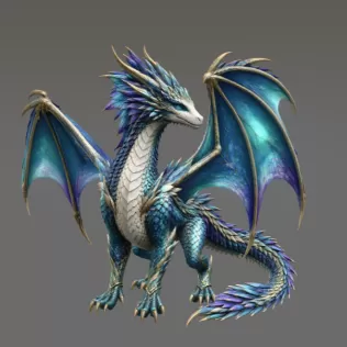 Azure Storm Dragon STL File for 3D Print - Model thumbnail 4