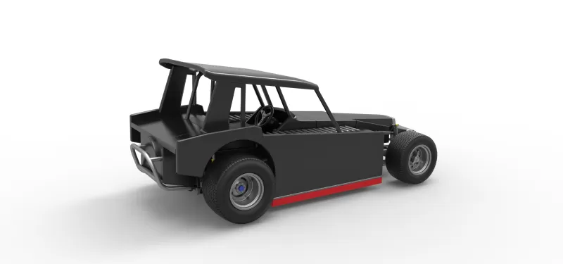 Vintage Dirt Modified stock car Version 6 Scale 1:25 - Model preview 20