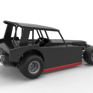 Vintage Dirt Modified stock car Version 6 Scale 1:25 - Model thumbnail 20