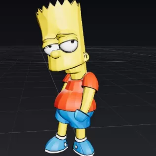 Bart Simpson – Figura Fan Art 3D para Impresión