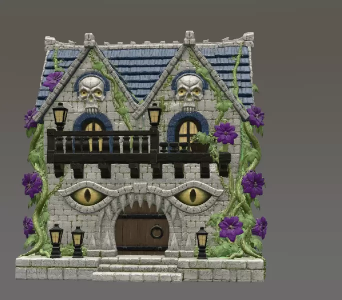 Cursed Watcher Manor STL File for 3D Print - Model preview 4