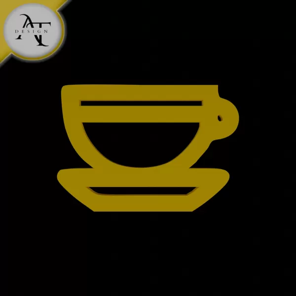 Simple Coffee Cup Symbol - 2D Art - Model preview 1