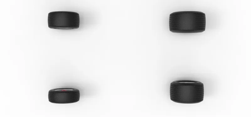 Wheel set of Northeast Dirt Modified stock car V6 Scale 1:25 - Model preview 7