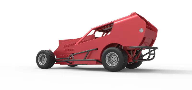 Vintage Dirt Modified stock car Version 4 Scale 1:25 - Model preview 13
