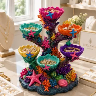 Colorful Coral Reef Tree Organizer STL File for 3D Print - Model thumbnail 6