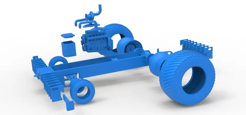 Pro Stock Pulling Tractor Base Version 2 Scale 1:25 - Model preview 19