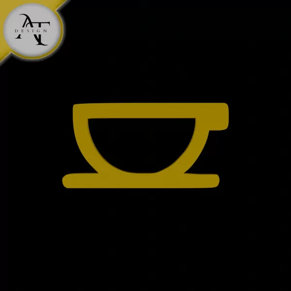 Simple Coffee Cup Symbol - 2D Art - Model preview 1