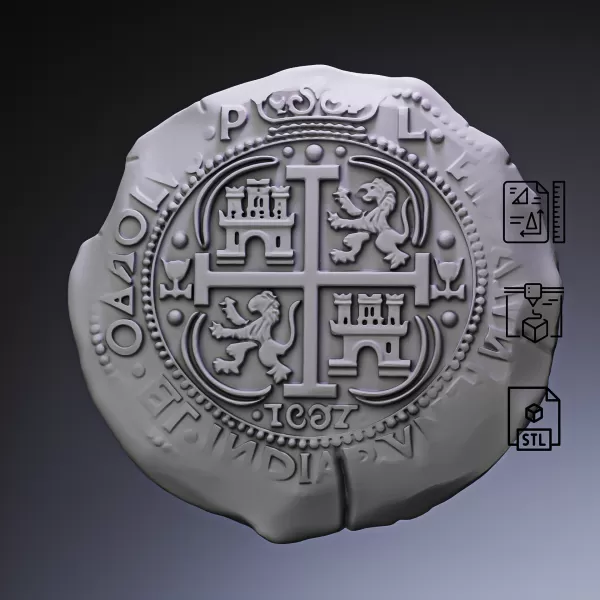 Piece of Eight Coin #RoZ - Model preview 5