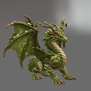 Woodland Guardian Dragon STL File for 3D Print - Model thumbnail 9