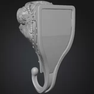 Steampunk Frog Wall Hook – 3D Print Model - Model thumbnail 4