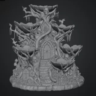 Haunted Hollow Gothic Organizer STL File for 3D Print