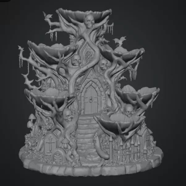 Haunted Hollow Gothic Organizer STL File for 3D Print - Model preview 16