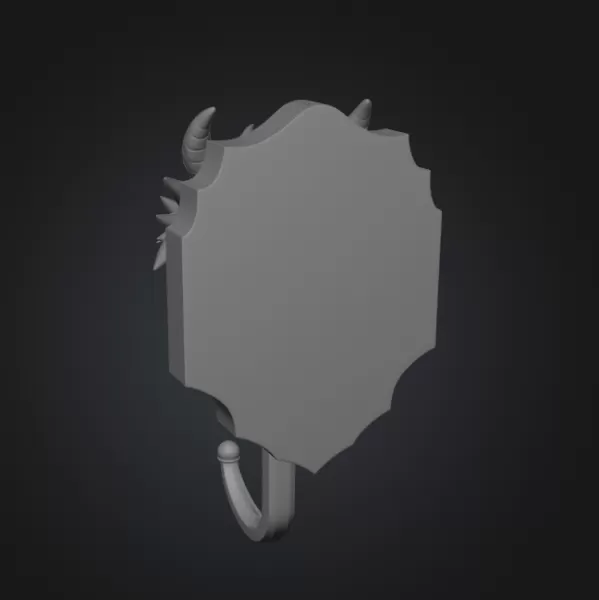 Grumpy Dragon Wall Hook STL File for 3D Print - Model preview 10