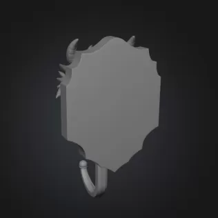 Grumpy Dragon Wall Hook STL File for 3D Print - Model thumbnail 10