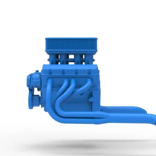 Engine of Silver Crown Car Scale 1:25 - Model thumbnail 8