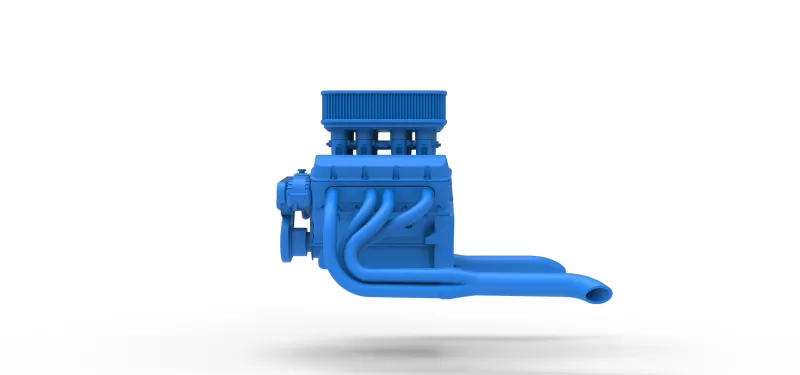 Engine of Silver Crown Car Scale 1:25 - Model preview 8