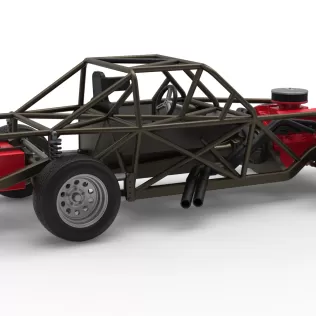 Vintage Dirt Modified stock car Base Version 7 Scale 1:25 - Model thumbnail 18