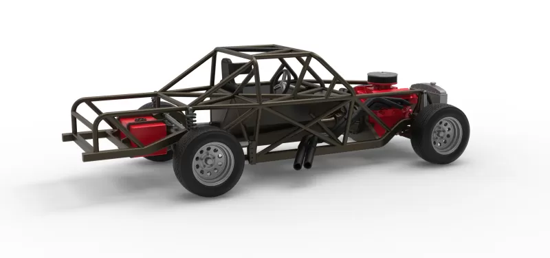 Vintage Dirt Modified stock car Base Version 7 Scale 1:25 - Model preview 18