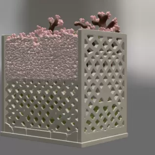 Sakura Sanctuary Book Nook STL File for 3D Print - Model thumbnail 13