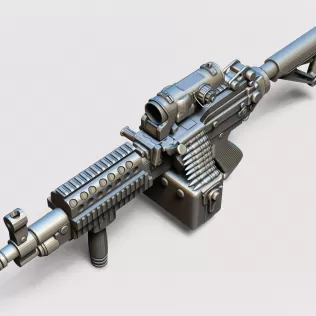 MK46 Light Machine Gun #RoZ - Model thumbnail 7