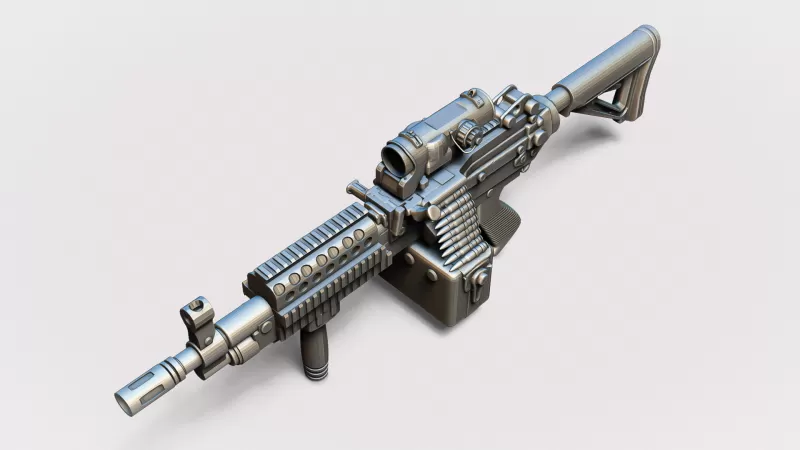MK46 Light Machine Gun #RoZ - Model preview 7