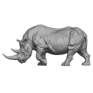 3D Printable Wild Animal Rhinoceros - Model thumbnail 3